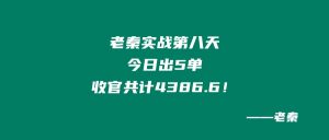 老秦实战新产品第八天:今日出5单,收官共计4386.6! 老秦
