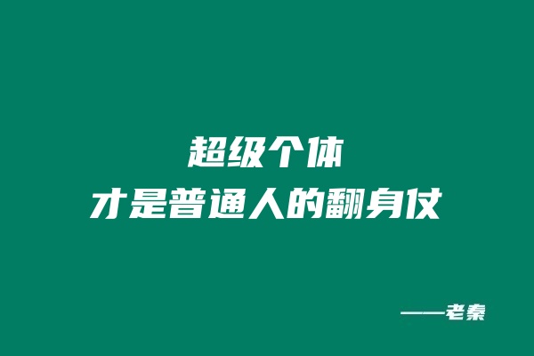 图片[11] 超级个体的底层逻辑与核心思维！！ 老秦